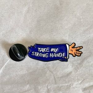 New Halloween Scary Movie “Take My Strong Hand” Enamel Brooch Decorative Pin